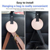 2pcs Concealed Car Seatback Leather Storage Hooks(Black)
