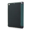 For iPad Mini 4 Airbag Horizontal Flip Leather Case with Three-fold Holder (Dark Green)