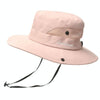 9002 Summer Women Outdoor Sun Hats Fisherman Hat With Ponytail Hole(Monochrome Children Pink)