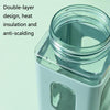 Square Plastic Water Cup with Straw Outdoor Sports Large-Capacity Portable Kettles, Colour: 900ml (White)