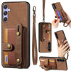 For Samsung Galaxy S25 Ultra 5G Retro Cross Wristband Wallet Leather Back Phone Case(Brown)