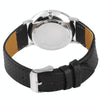 Black Dial Men Quartz Watch with Black Leather Watchband