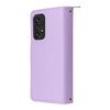 For Samsung Galaxy A33 5G Nine-card Slots Zipper Wallet Bag Leather Phone Case(Purple)