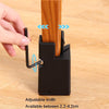 4pcs/set Adjustable Furniture Heightening Feet Pad, Size: 50mm High(Black Clip Chair Foot For 22-42mm)