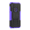 For Alcatel 3L (2020) Tire Texture Shockproof TPU + PC Protective Case with Holder(Purple)