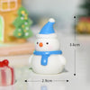 5pcs Christmas Micro Landscape Snowscape Decoration Accessories Christmas Resin Ornament, Style: No.3 Blue Hat Snowman