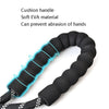 Reflective Dog Lead 200cm Long, 1.2cm Thick, Black - Strong, Padded Handle