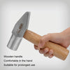 MYTEC Medium Silversmith Hammer Tool Short Handled Small Hammer Handmade Round Head Duckbill Hammer