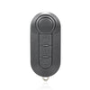 For Fiat 3 Button Folding Car Key Case Remote Control Shell SIP22, Style:Black Switch Button