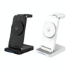 S90-3 3-in-1 Magnetic Folding Wireless Charger Phone Earphone Watch Fast Charging Stand(White)