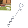 Heavy Duty Dog Tie Out 42cm Spiral Stake - Stainless Steel