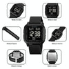 SKMEI 1894 Square Sports Waterproof Student Simple Multifunctional Luminous Watch(Black Black Machine)