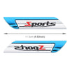 1 Pair Car SPORTS Personalized Aluminum Alloy Decorative Stickers, Size: 11.5 x 2.5 x 0.5cm (Blue)