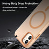 For iPhone 12 MagSafe Frosted Translucent TPU + PC Full Coverage Phone Case(Orange)