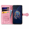 For Asus Zenfone 8 Flip Lovely Cat and Dog Embossing Pattern Horizontal Flip Leather Case , with Holder & Card Slots & Wallet & Cartoon Clasp & Lanyard(Pink)