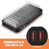 WLX-815P 180W 15 Ports USB Fast Charging Dock Smart Charger with Holder, AU Plug