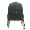 Winter Outdoor Padded Adjustable Head Circumference Ski Hat Warm Ear Protected Cap Flight Hats (Dark Blue Brown Fur)