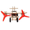 DIY Dual-engine Gliding Airplane Model Children Technology Small Crafts Wooden Puzzle Electrical Toy
