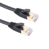 15m CAT7 10 Gigabit Ethernet Ultra Flat Patch Cable for Modem Router LAN Network - Built with Shielded RJ45 Connectors (Black)