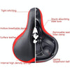 Reflective Seat Bicycle Seat Bicycle Saddle Seat(Black Red)