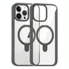 For iPhone 14 Pro High Transparency MagSafe Holder Phone Case(Titanium Gray)