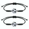 2pcs Hand-Woven Adjustable Alloy Baseball Football Basketball Volleyball Bracelet(7)