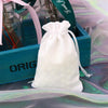 50 PCS Multi size Linen Jute Drawstring Gift Bags Sacks Wedding Birthday Party Favors Drawstring Gift Bags, Size:17x23cm(White)