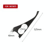 Car Left Drive Carbon Fiber Water Cup Panel Decorative Sticker for Infiniti Q50 / Q60 2014-2020
