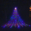 10LM 350 LED Star Waterfall Light Christmas Tree String Lights Outdoor Meteor Light, Plug Spec: EU Plug(RGB Light)