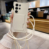 For Samsung Galaxy A52 Liquid TPU Card Bag Four Corner Shockproof Phone Case(White)
