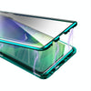 For Samsung Galaxy S10 Magnetic Metal Frame Double-sided Tempered Glass Case(Green)