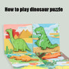 2 PCS Wooden 3D Stereo Dinosaur Puzzle Children Educational Early Education Toys(Stegosaurus)