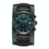 Ochstin 7227 Multifunctional Business Leather Wrist Wrist Waterproof Quartz Watch(Blue+Black)