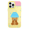 For iPhone 11 Pro Max Skin Feeling Jelly TPU Hybrid PC Phone Case(Bear Table Lamp Yellow)