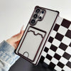 For Samsung Galaxy S25+ 5G Four-cornered Electroplated Card Bag TPU Phone Case(Black)