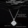 MSN002 Sterling Silver S925 White Gold Plated Sparkling Moissanite Pendant Necklace