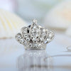 Mini Crown Shape Brooch For Woman(Silver)