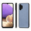 For Samsung Galaxy A32 5G Carbon Fiber Texture Leather Back Cover Phone Case(Blue)