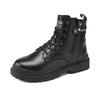 Men Martin Boots Motorcycle Leather Boots High Top Work Boots, Size: 41(XFS-8606 Black)