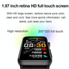 Smart Watch Ring ECG Temperature Heart Rate Blood Pressure Health Bluetooth Talking Watch, Color: Red Silicone
