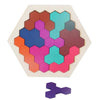 Kids 3D Wooden Puzzles Toy Children Geometry Tangrams Honeycomb Puzzles IQ Brain Training Educational Toys 10 PCS