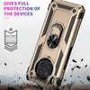 For Huawei nova 8i Shockproof TPU + PC Phone Case with 360 Degree Rotating Holder(Gold)