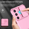 For Samsung Galaxy S25 5G Stereoscopic Holder Sliding Camshield Phone Case(Pink)