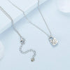 S925 Sterling Silver Platinum-plated Valentine Day Heart Lock Necklace for Women(BSN377)