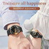 1pair OLEVS 5563 Couple Luminous Waterproof Quartz Watch(Black)