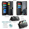 For Samsung Galaxy S25+ 5G CaseMe C36 Card Slots Zipper Wallet RFID Anti-theft Leather Phone Case(Black)