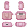 For AirPods 4 TPU + PC Shockproof Earphones Case with Hook(Pink)