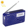 RD-638T Two-band Solar Powered AM / FM Radio Player Flashlight with Dynamo Function(Blue)