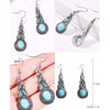 E1911-7 Turquoise Ethnic Style Earrings Temperament Simple Vintage Earrings