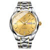 BINBOND B5552 Luminous Multifunctional Business Calendar Quartz Watch(Inter-gold-Gold)